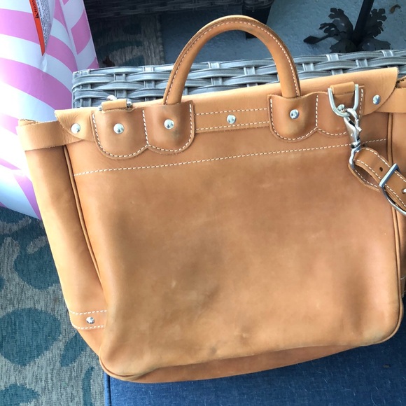 The Counterfit Mailbag Leather Messenger Bag with Adjustable Strap - Picture 4 of 6